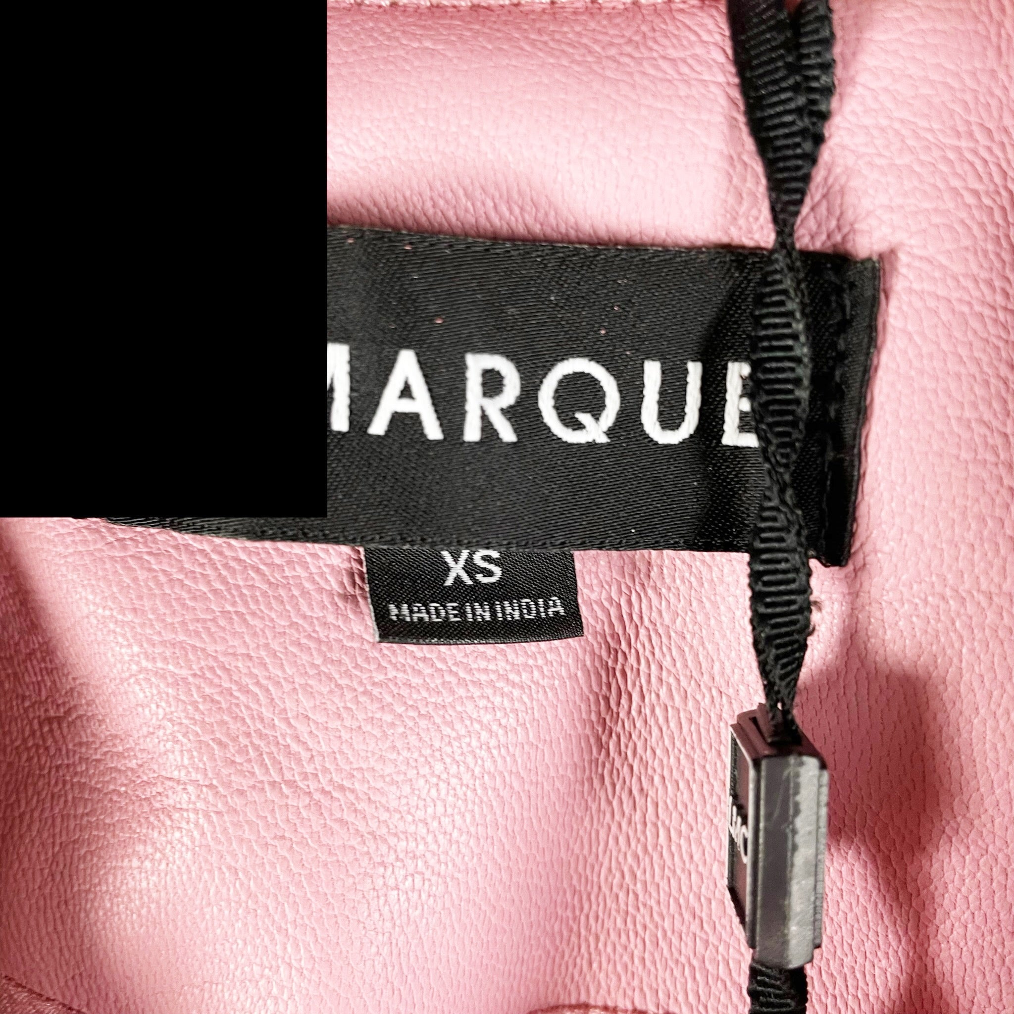 NEW Lamarque Donna Genuine Leather Full Zip Jacket Pink with Gold Hardware XS