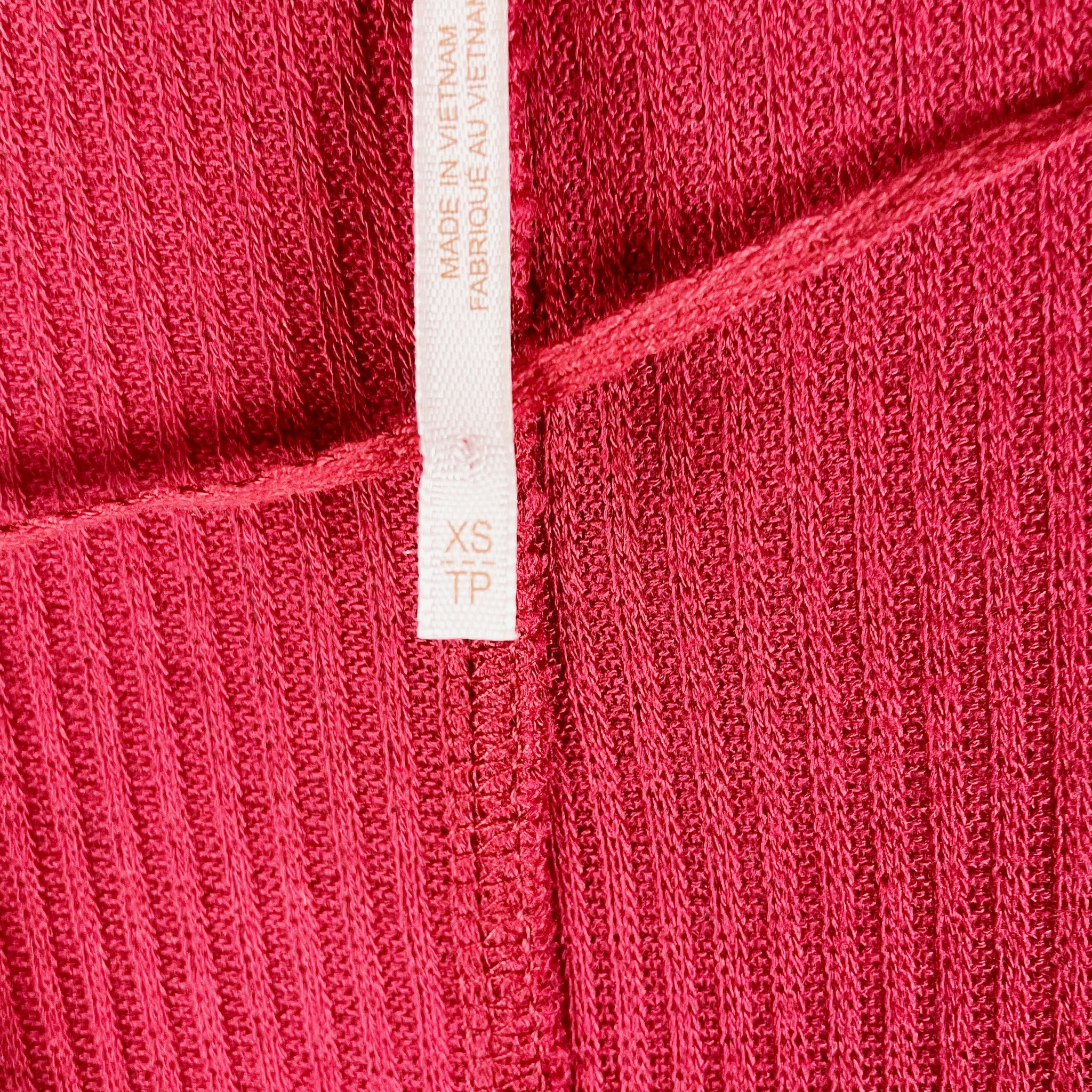 Free People Cozy With You Deep V Neck Faux Wrap Pullover Sweater Red XS