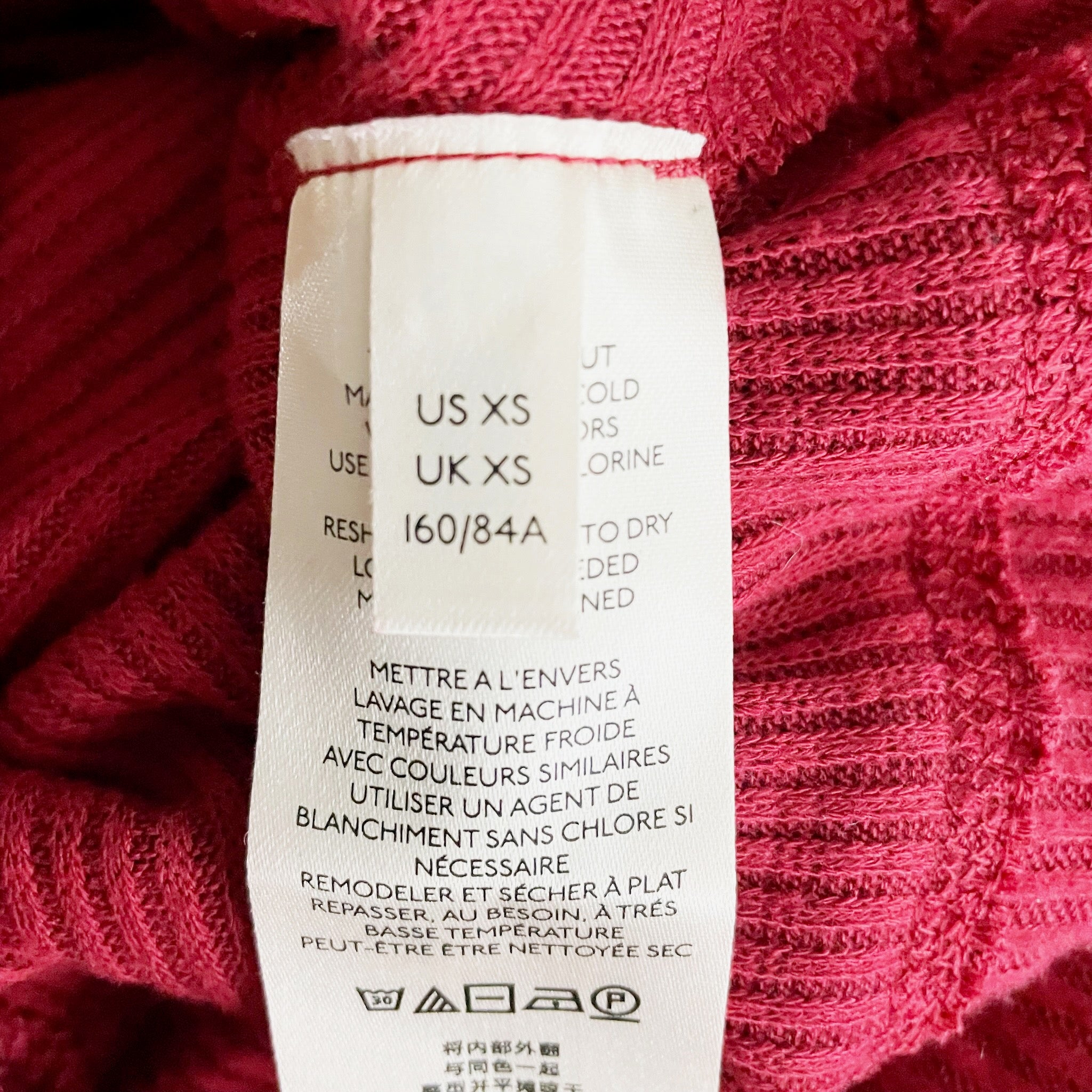 Free People Cozy With You Deep V Neck Faux Wrap Pullover Sweater Red XS