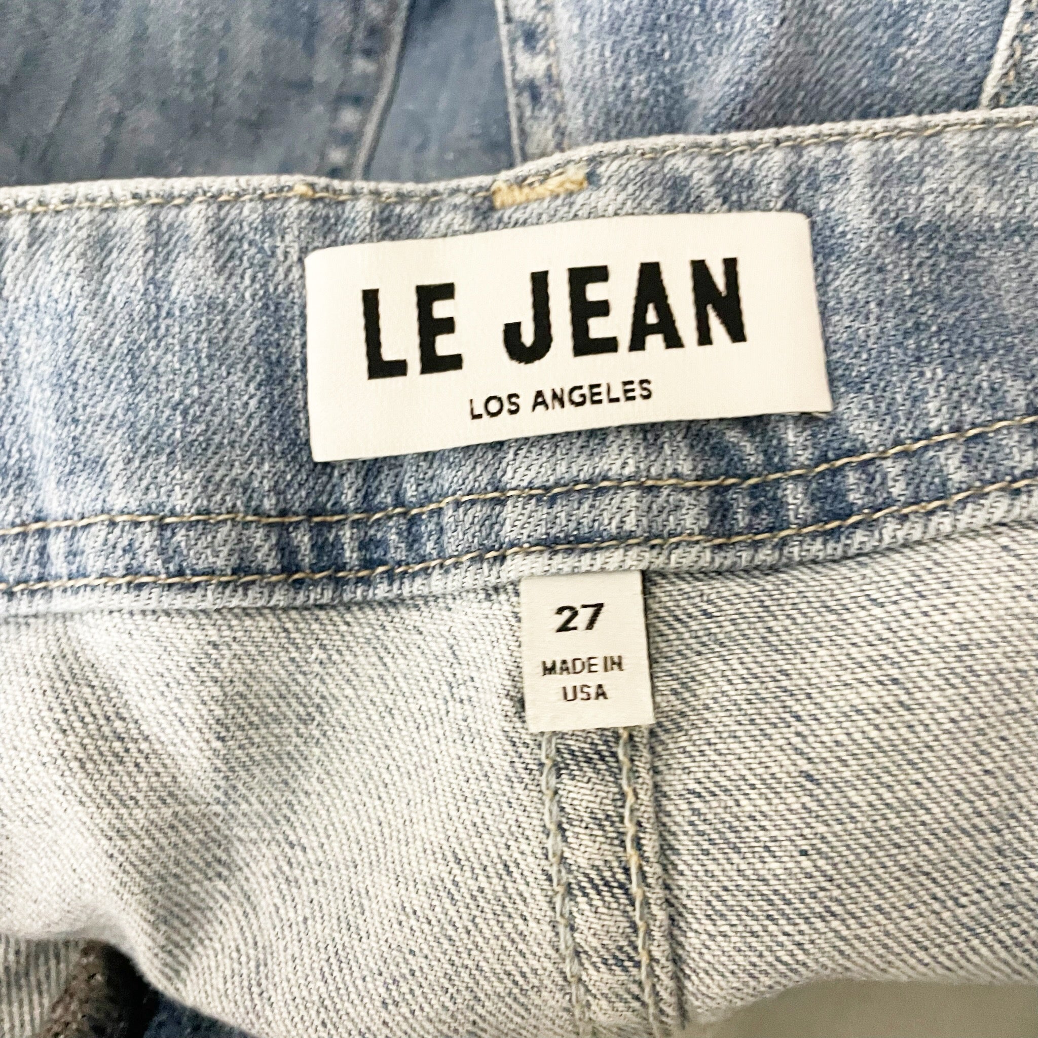Le Jean Goldie Balloon Cargo Multi Pocket Cargo Denim Pants French Blue 27