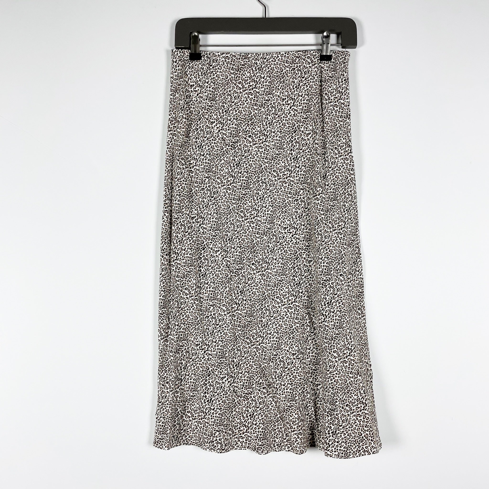 Jenni Kayne Cheetah Leopard Animal Print Pattern Pull On Slip Midi Skirt Small