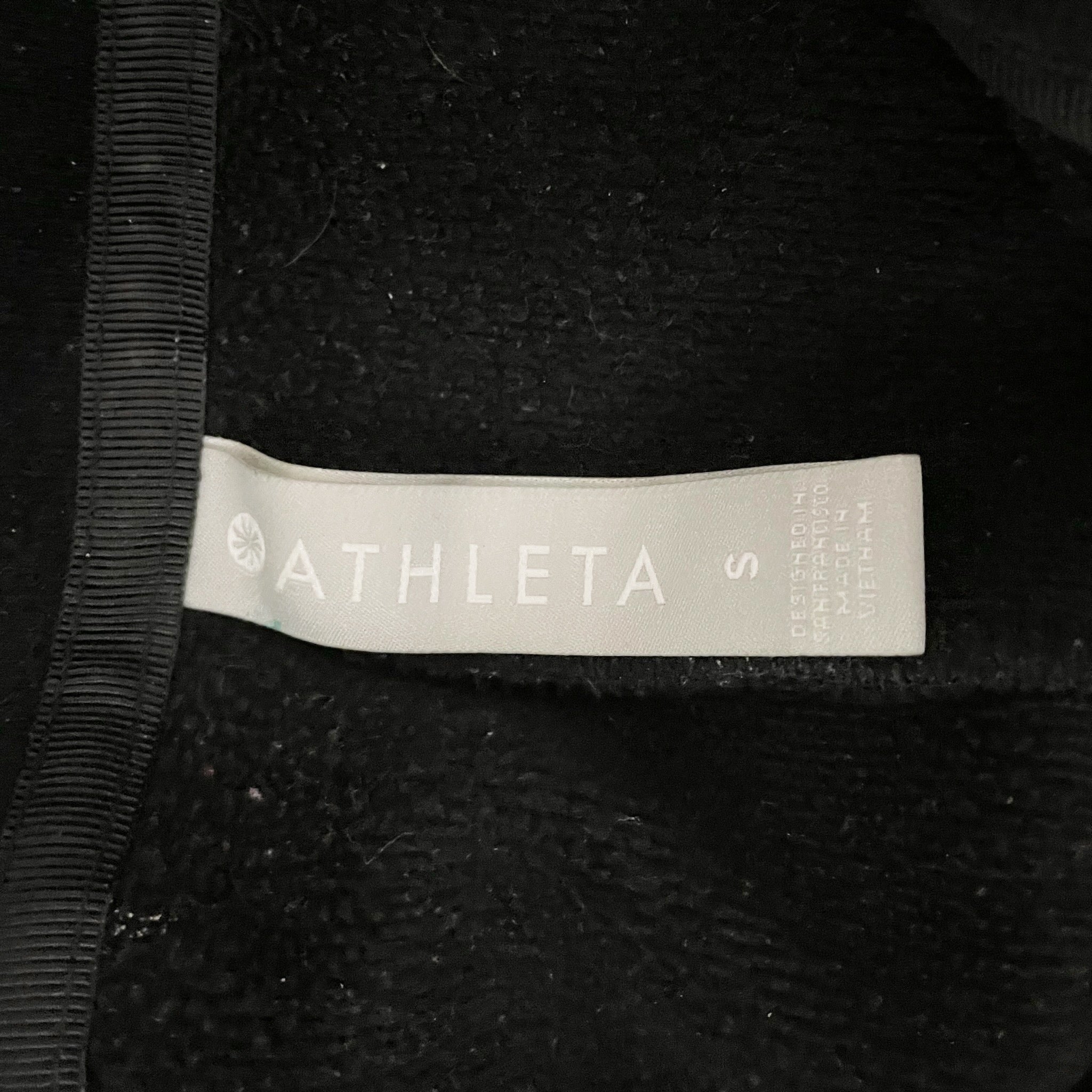 Athleta Women's Cozy Karma 1/4 Zip Pullover Mini Athletic Athleisure Dress Black