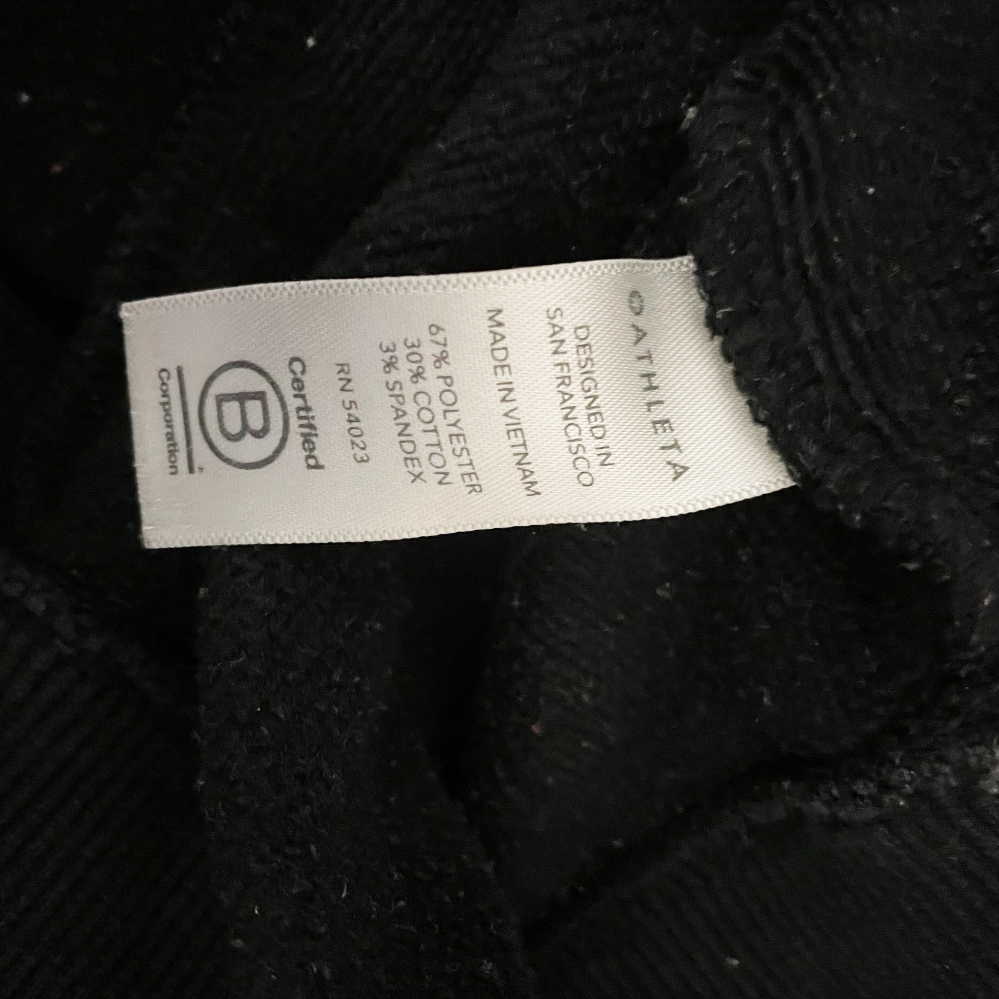 Athleta Women's Cozy Karma 1/4 Zip Pullover Mini Athletic Athleisure Dress Black