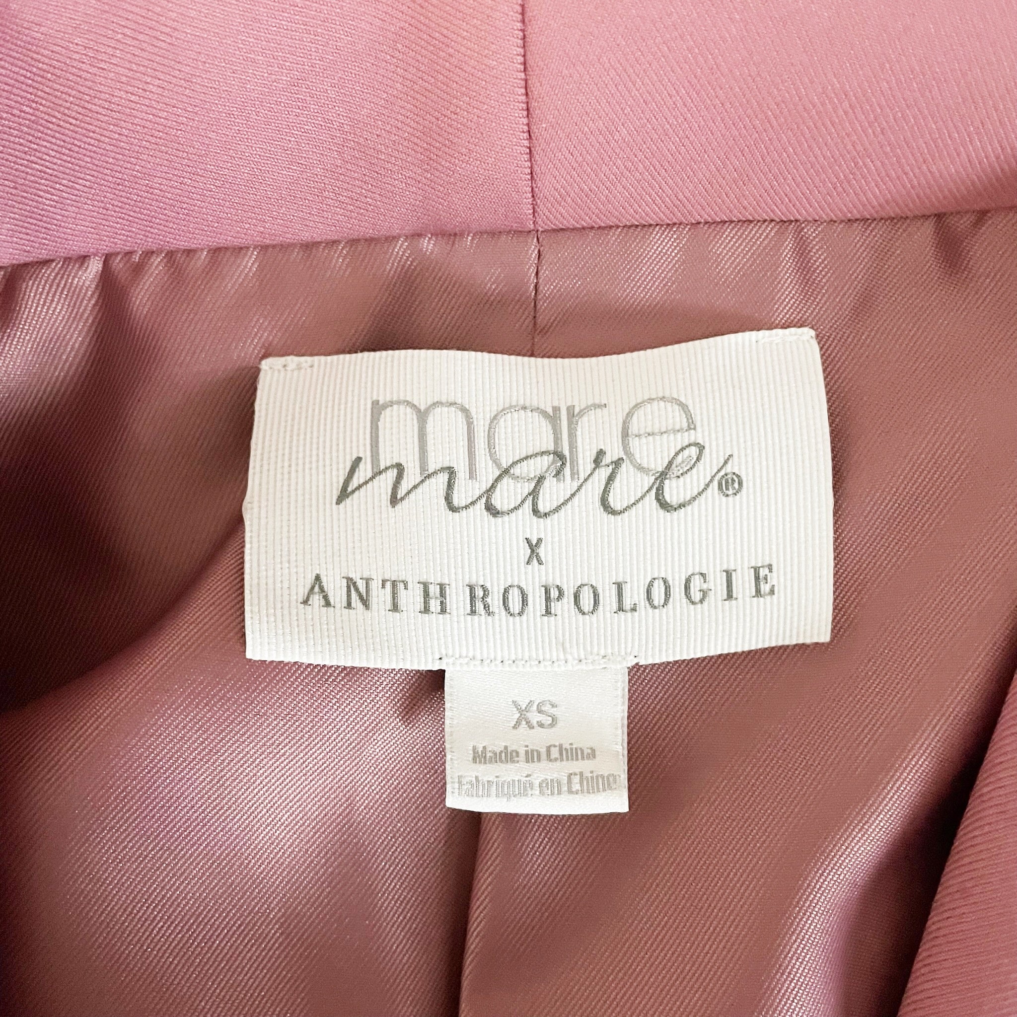 Mare Mare x Anthropologie Women's Cinch Quarter Sleeve Open Front Blazer Jacket
