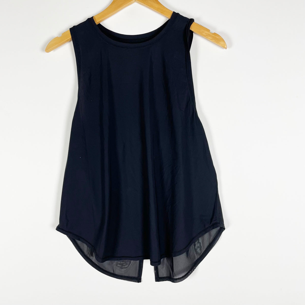 Lululemon Women's Ace Sheer Mesh Tie Back Athletic Tank Top Black Small