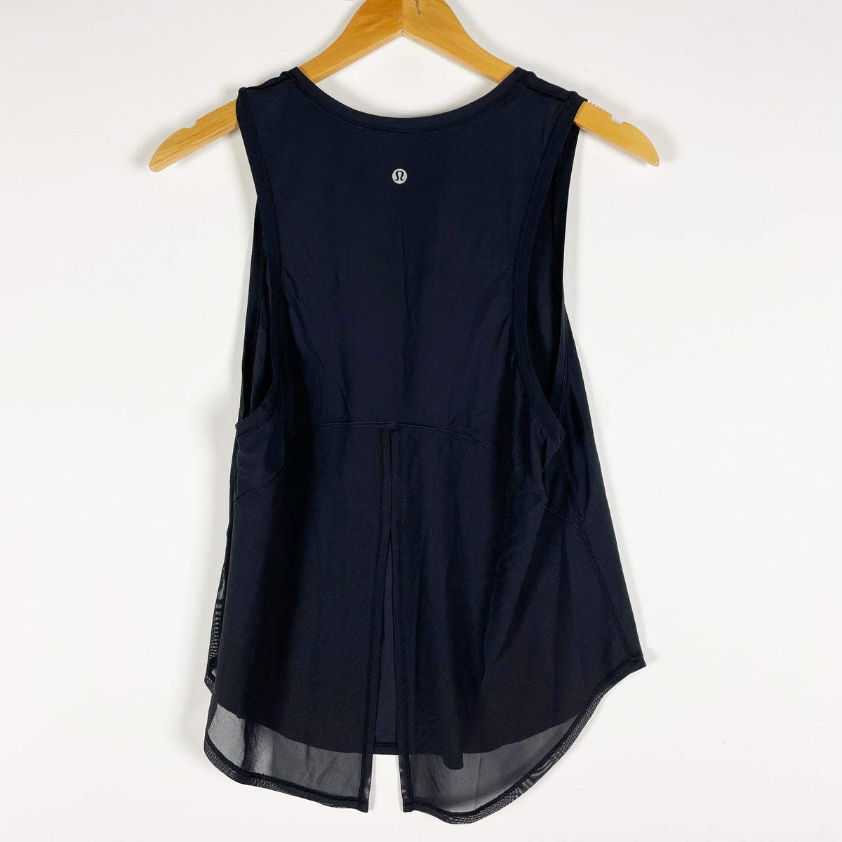 Lululemon Women's Ace Sheer Mesh Tie Back Athletic Tank Top Black Small
