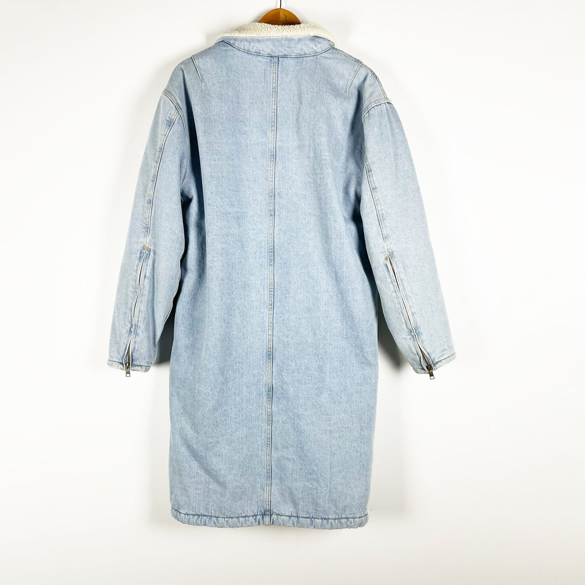 TNA Aritzia Denim Forum The '90s Ali Sherpa Oversized Coat Jacket Cotton Medium