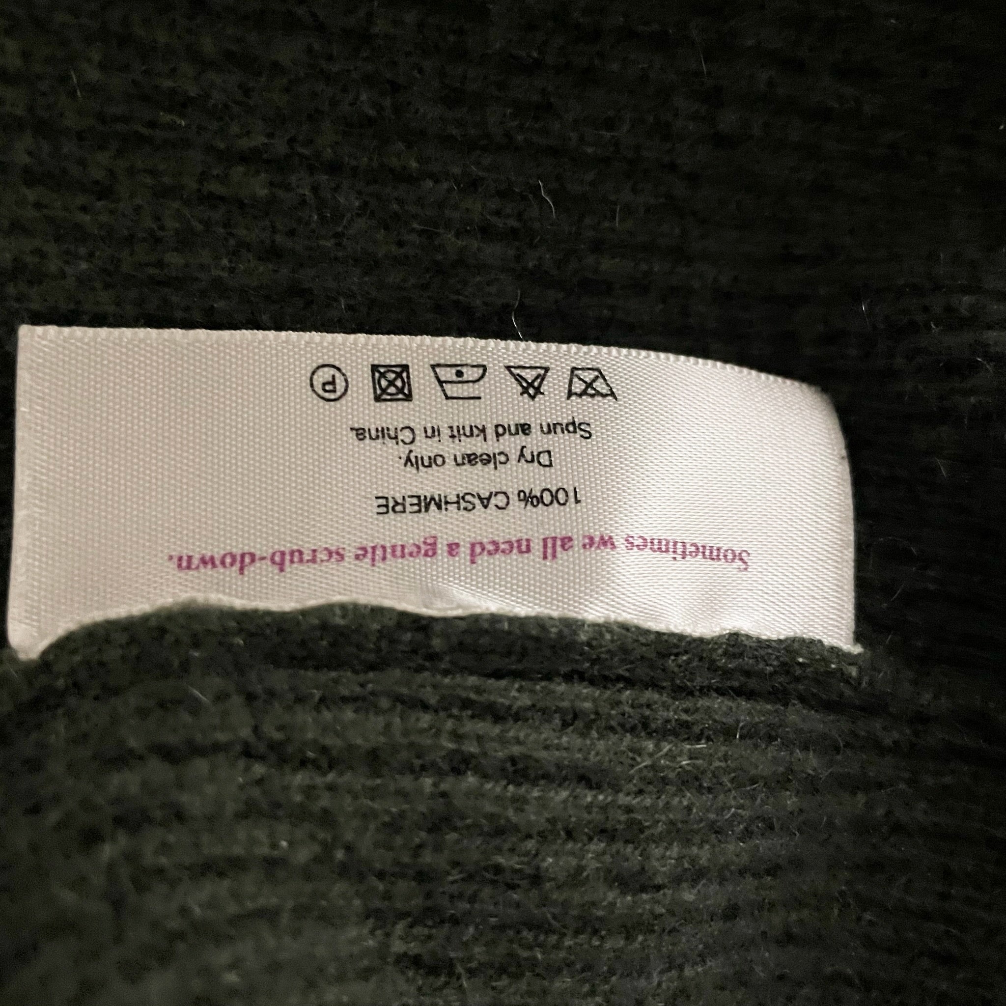 MM Lafleur Cashmere Knit Turtleneck Pullover Sweater Green Small