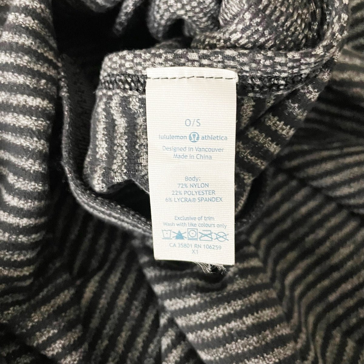 Lululemon Vinyasa Scarf Wrap Shawl Accessory Rulu Heathered Black