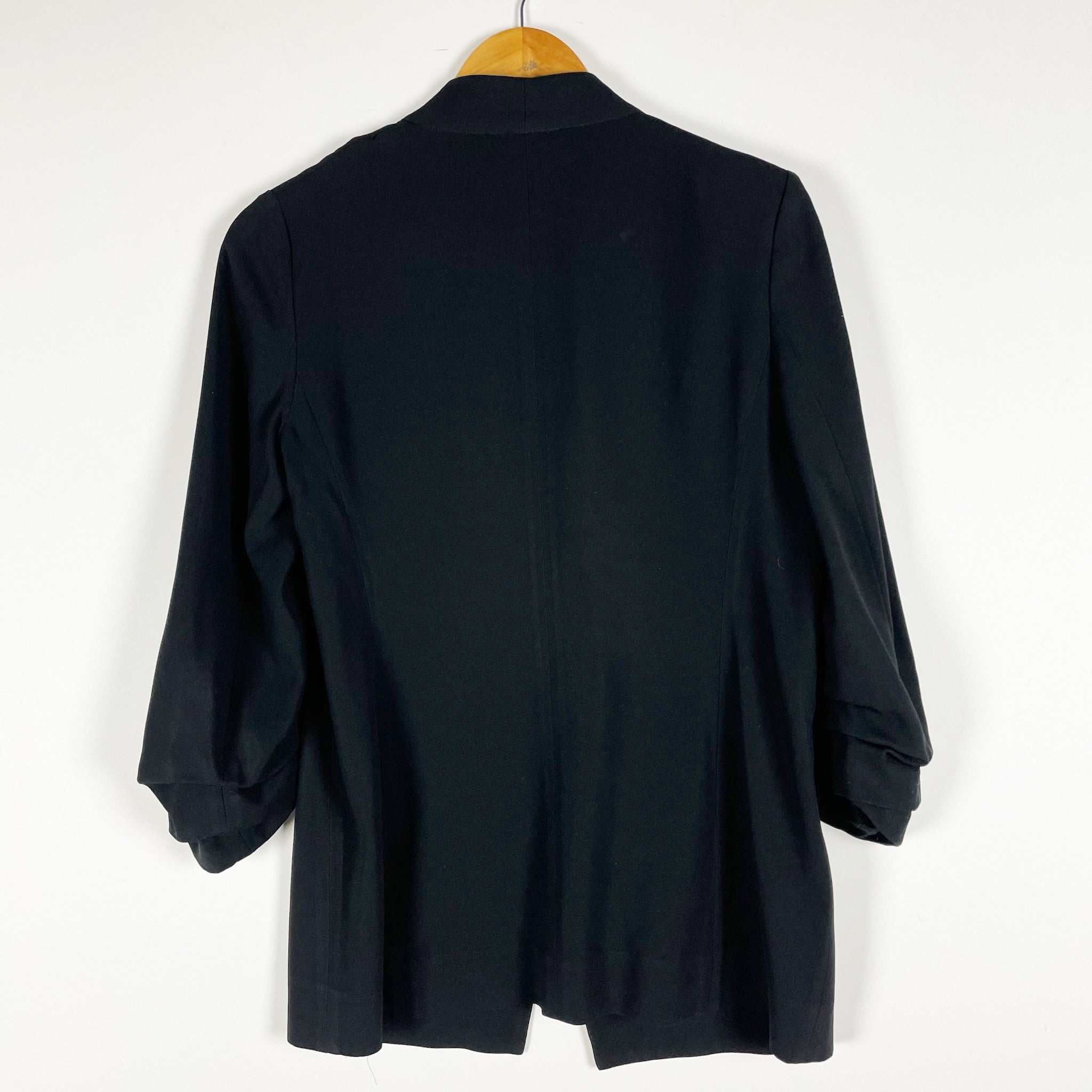 Babaton Aritzia Power Hip Open Front Blazer Jacket Solid Black 4