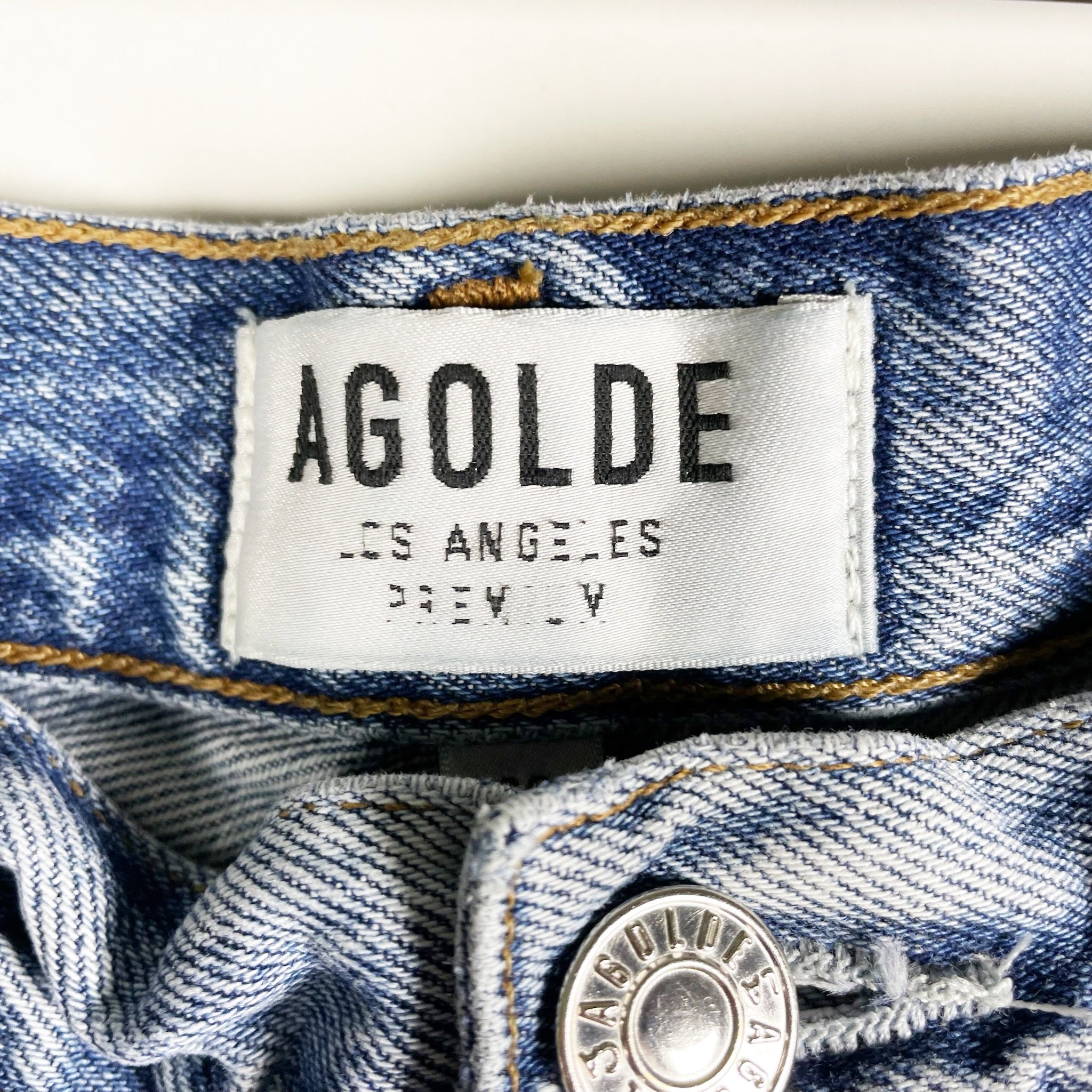 Agolde Women's Riley High Rise Straight Leg Cotton Denim Jeans 28