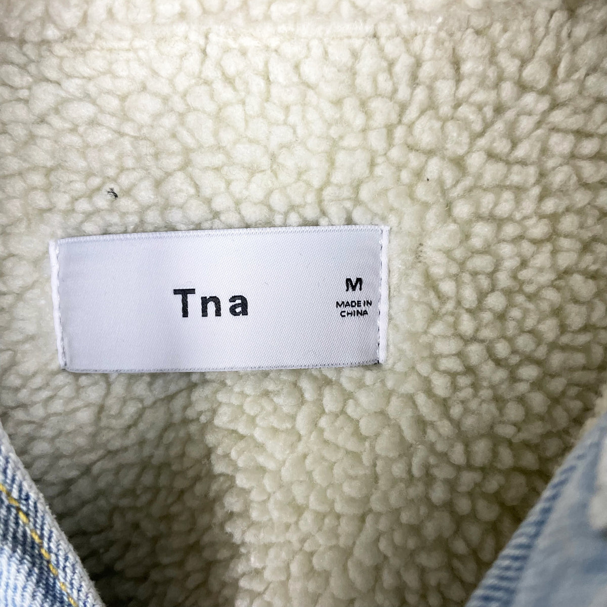 TNA Aritzia Denim Forum The '90s Ali Sherpa Oversized Coat Jacket Cotton Medium