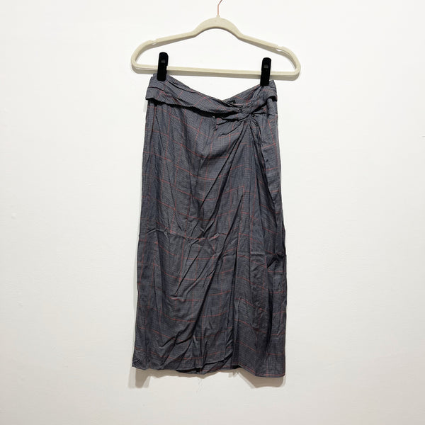 Rag &amp; Bone Amber Lightweight Twist Knot Waist Thigh Slit Straight Skirt Printed