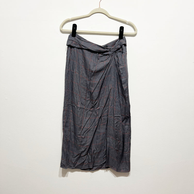 Rag &amp; Bone Amber Lightweight Twist Knot Waist Thigh Slit Straight Skirt Printed