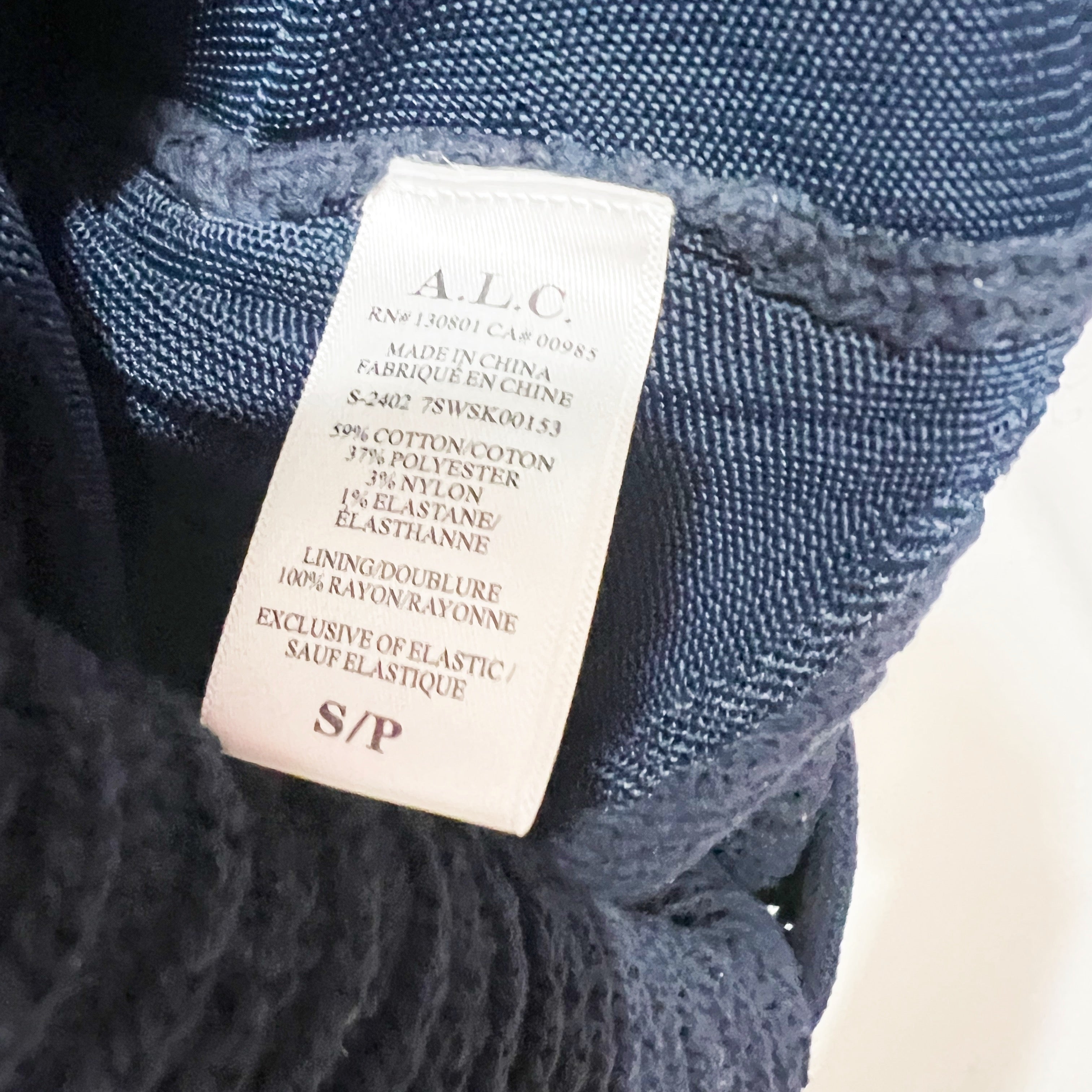 NEW A.L.C. Aurora Crochet Knit Cotton Blend Knit Stretch Straight Midi Skirt S