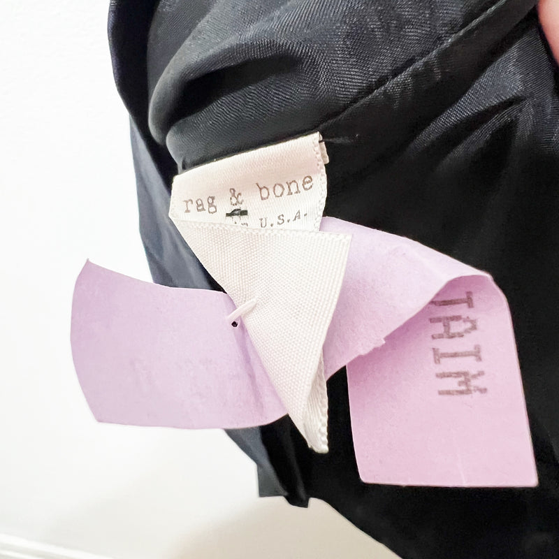 Rag &amp; Bone Handmade In New York Cotton Poplin Sleeveless Mini Shift Dress Blue 8