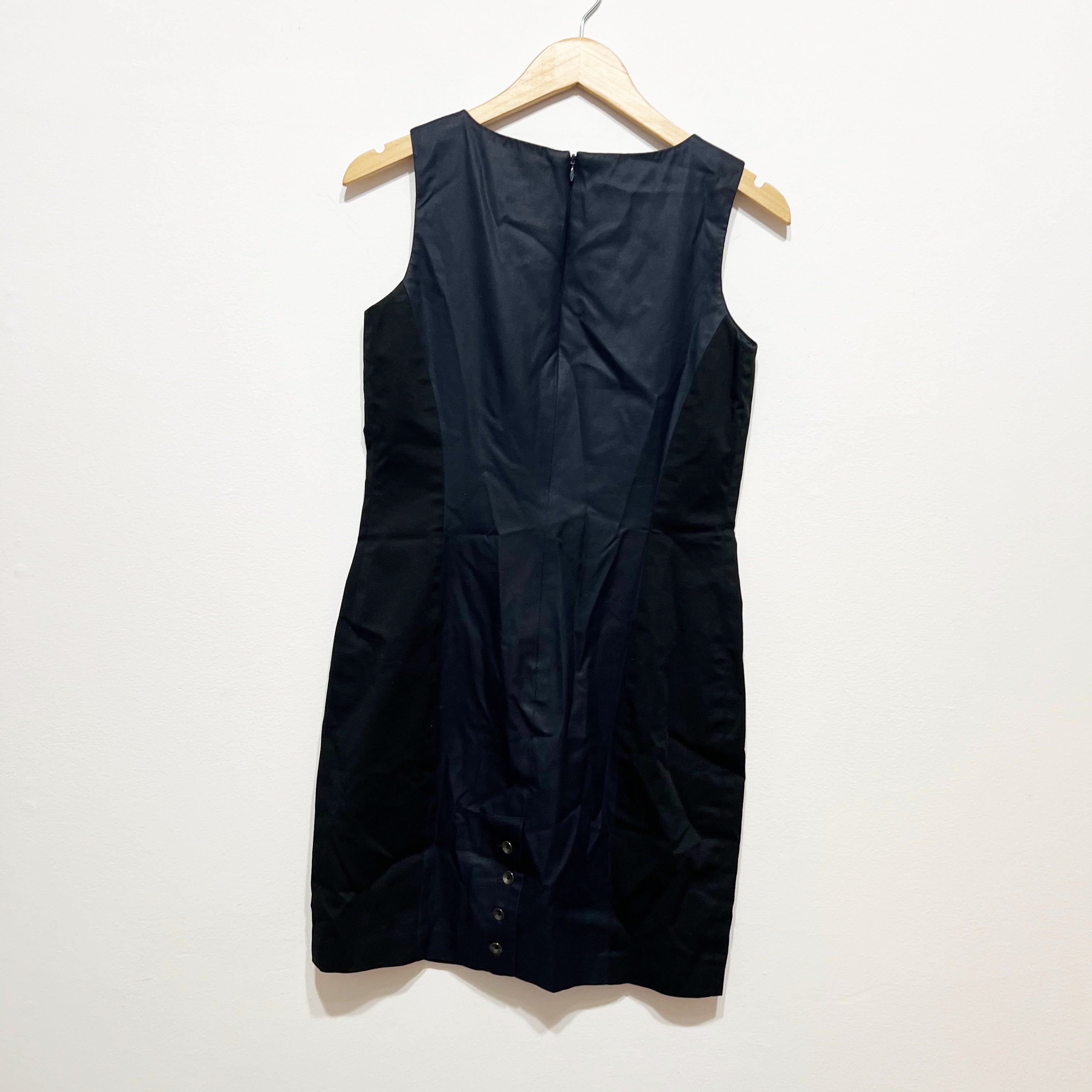 Rag & Bone Handmade In New York Cotton Poplin Sleeveless Mini Shift Dress Blue 8