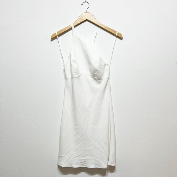 NEW Amanda Uprichard Canaria Sleeveless Halterneck Mini Shift Dress Ivory White&nbsp;