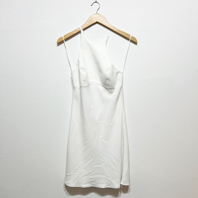 NEW Amanda Uprichard Canaria Sleeveless Halterneck Mini Shift Dress Ivory White&nbsp;