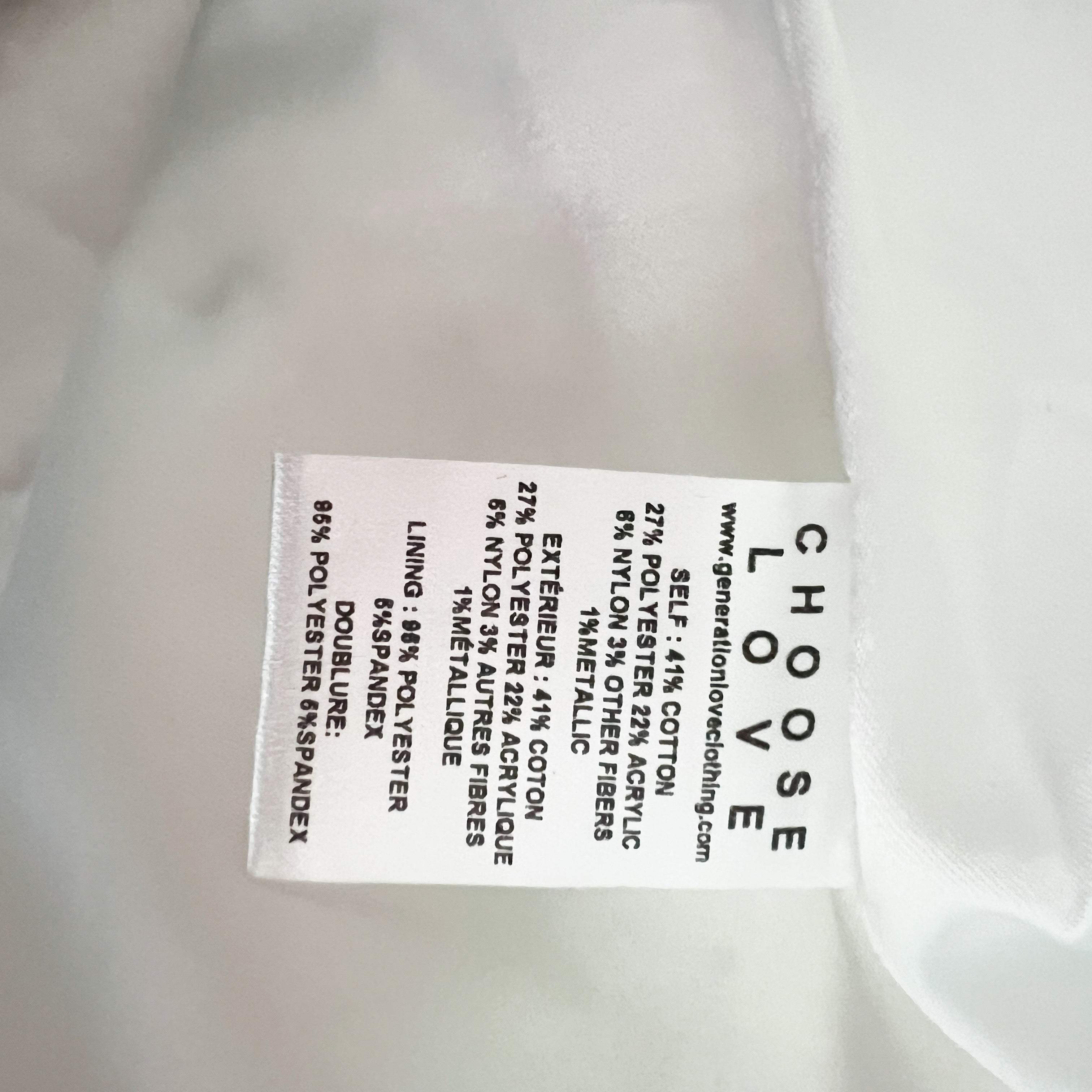 NEW Generation Love Sammy Tweed Boucle Knit White Silver Metallic Woven Skirt 6