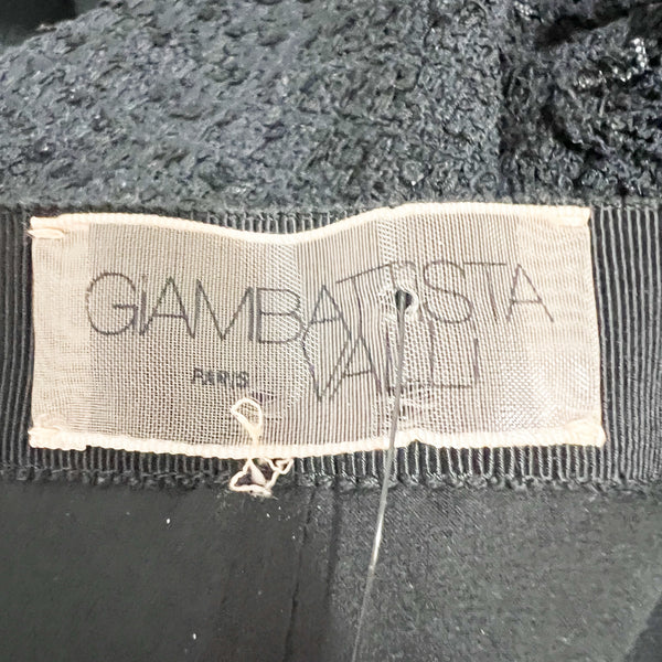 Giambatista Valli Paris Cotton Wool Blend Boucle Woven Textured Pencil Skirt L