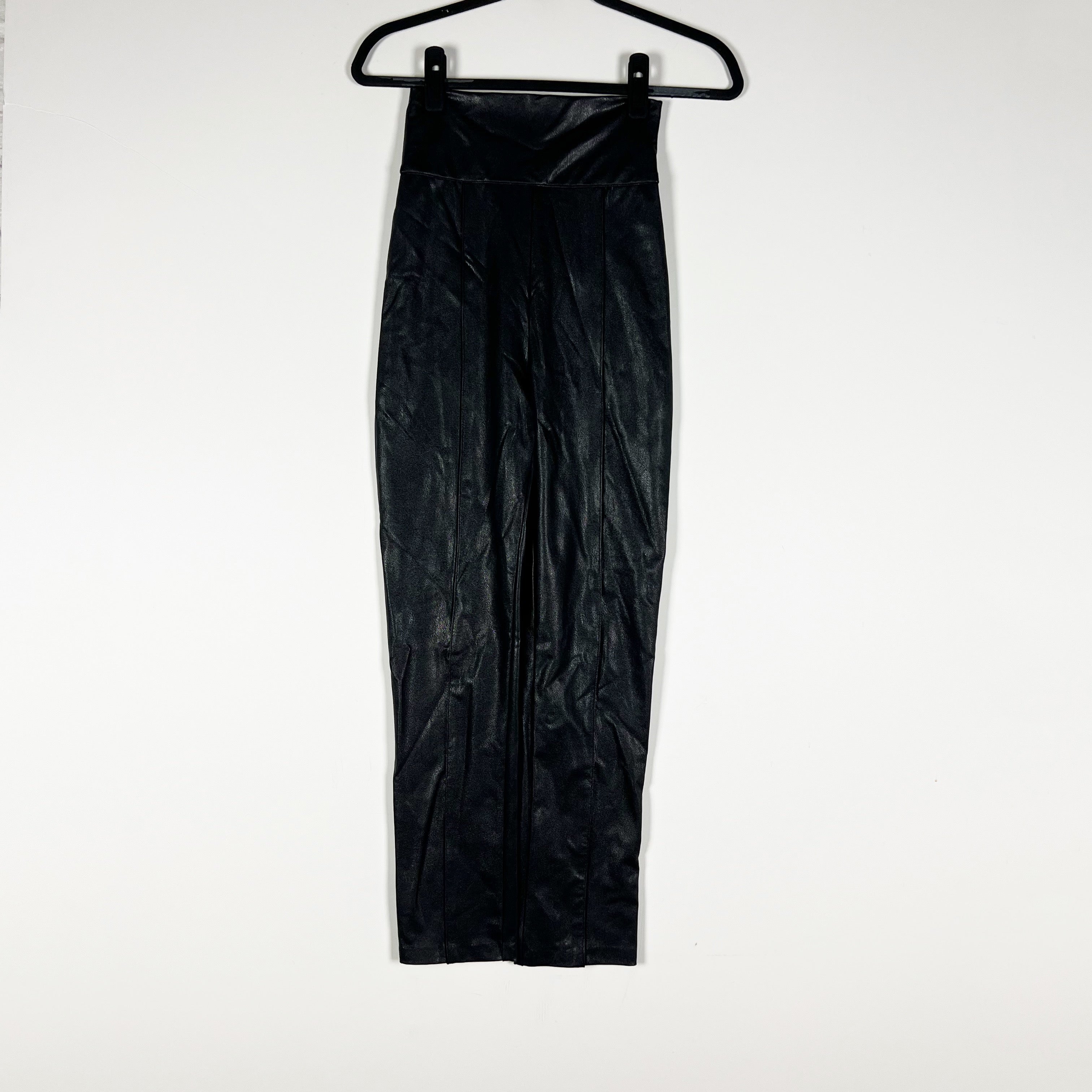 NEW Amanda Uprichard Romana Faux Vegan Leather High Waisted Ankle Crop Pants XS