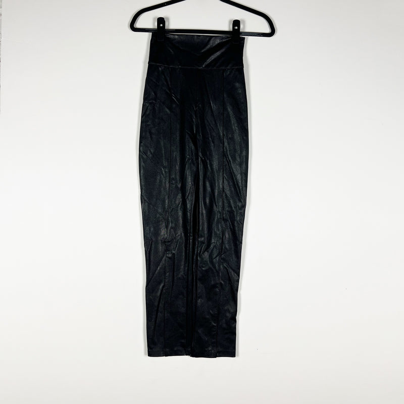 NEW Amanda Uprichard Romana Faux Vegan Leather High Waisted Ankle Crop Pants XS