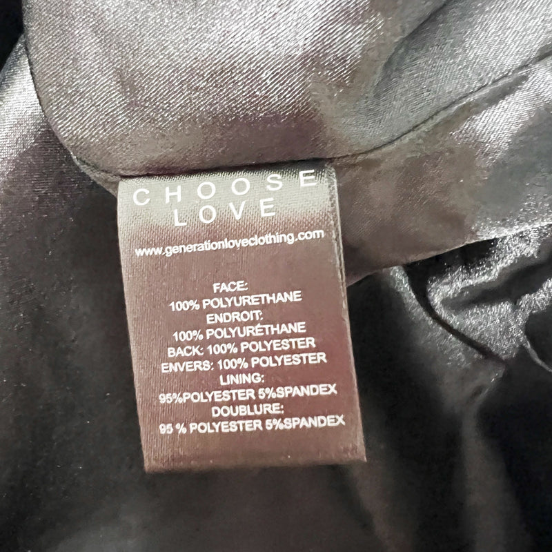 NEW Generation Love Aiza Quilted Faux Vegan Leather Pencil Mini Skirt Black 4
