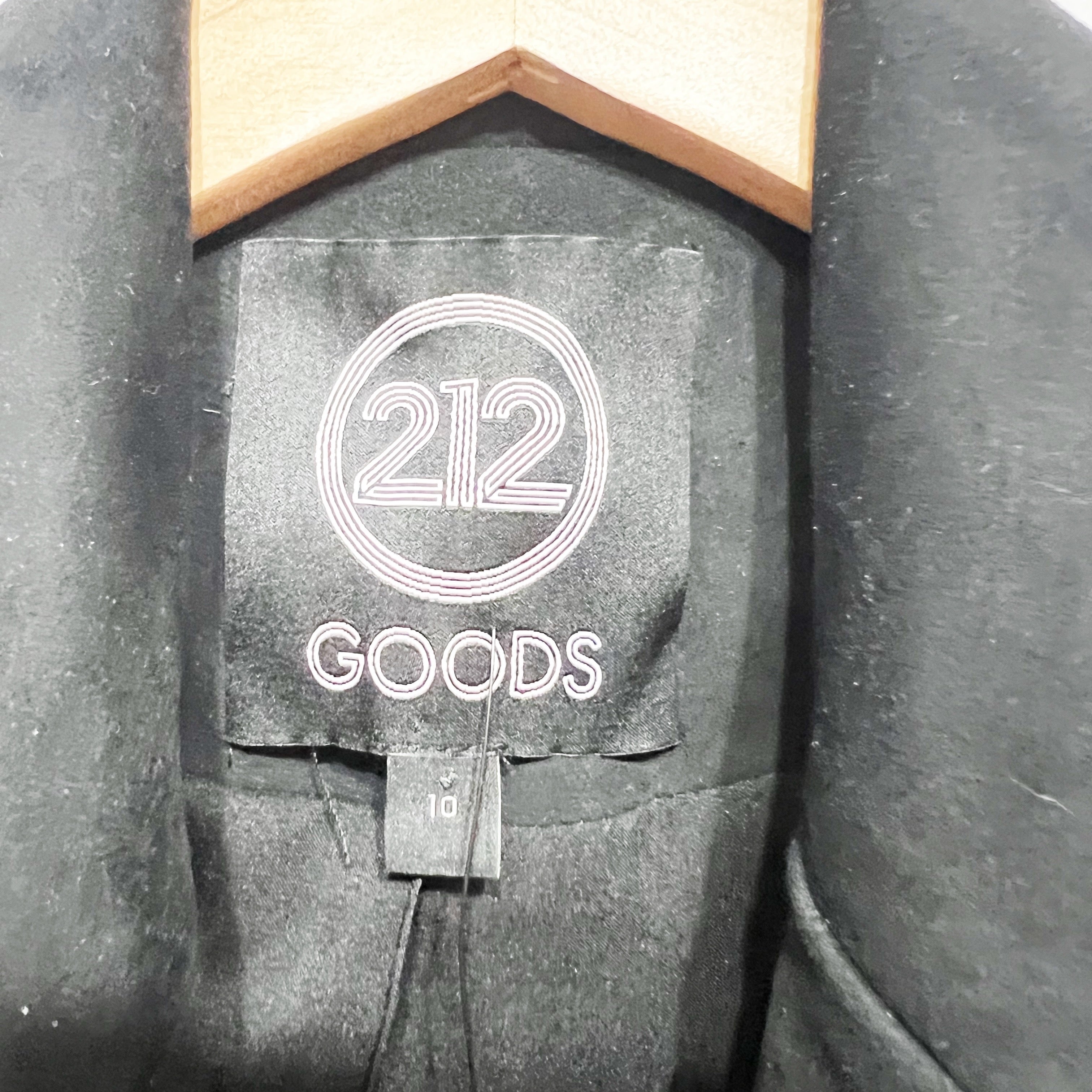 212 Goods J030 Gansevoort Faux Vegan Suede Leather Open Front Jacket Blazer 10