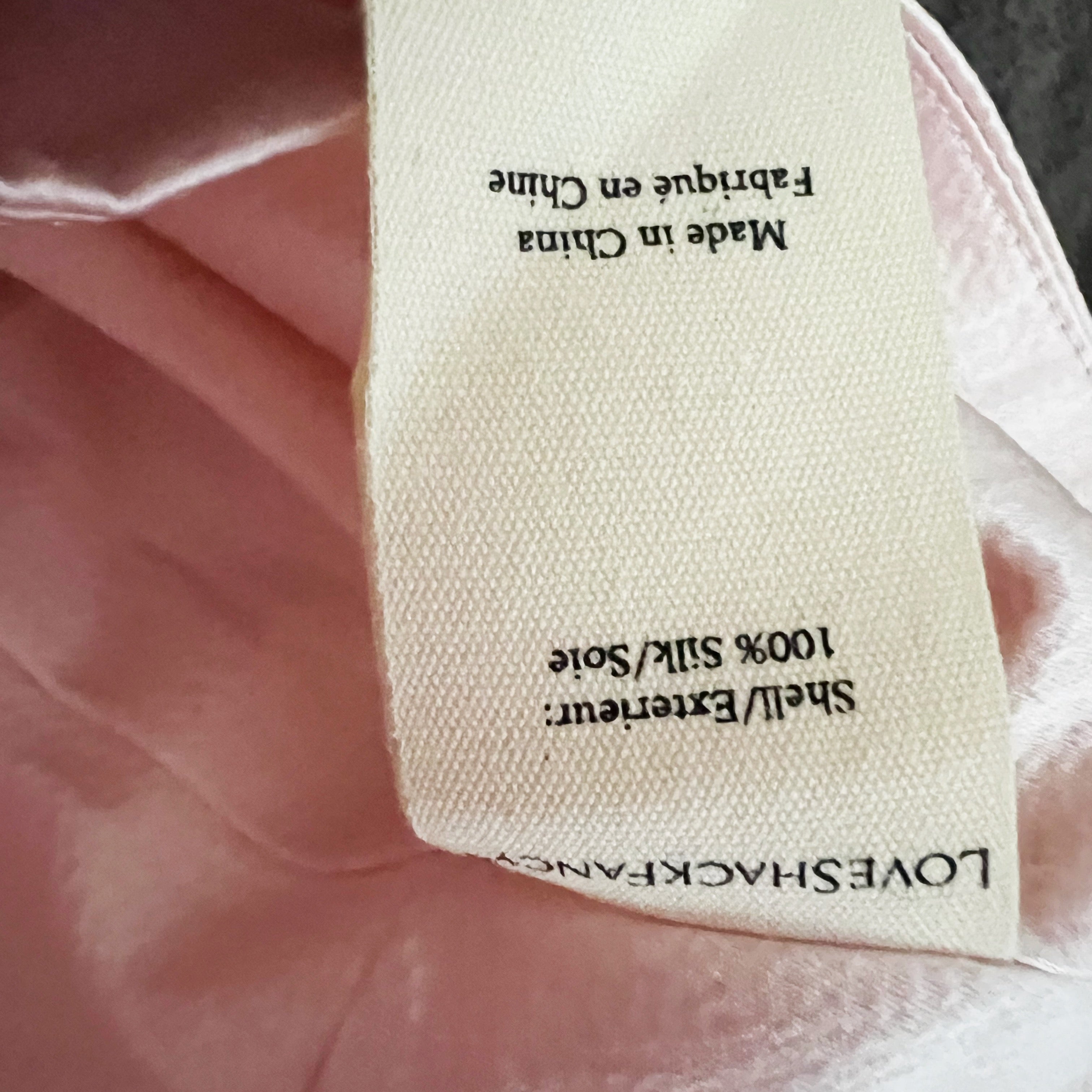 LoveShackFancy Roseanna Bow Back Detail Silk Satin Crop Tank Top Pink 2