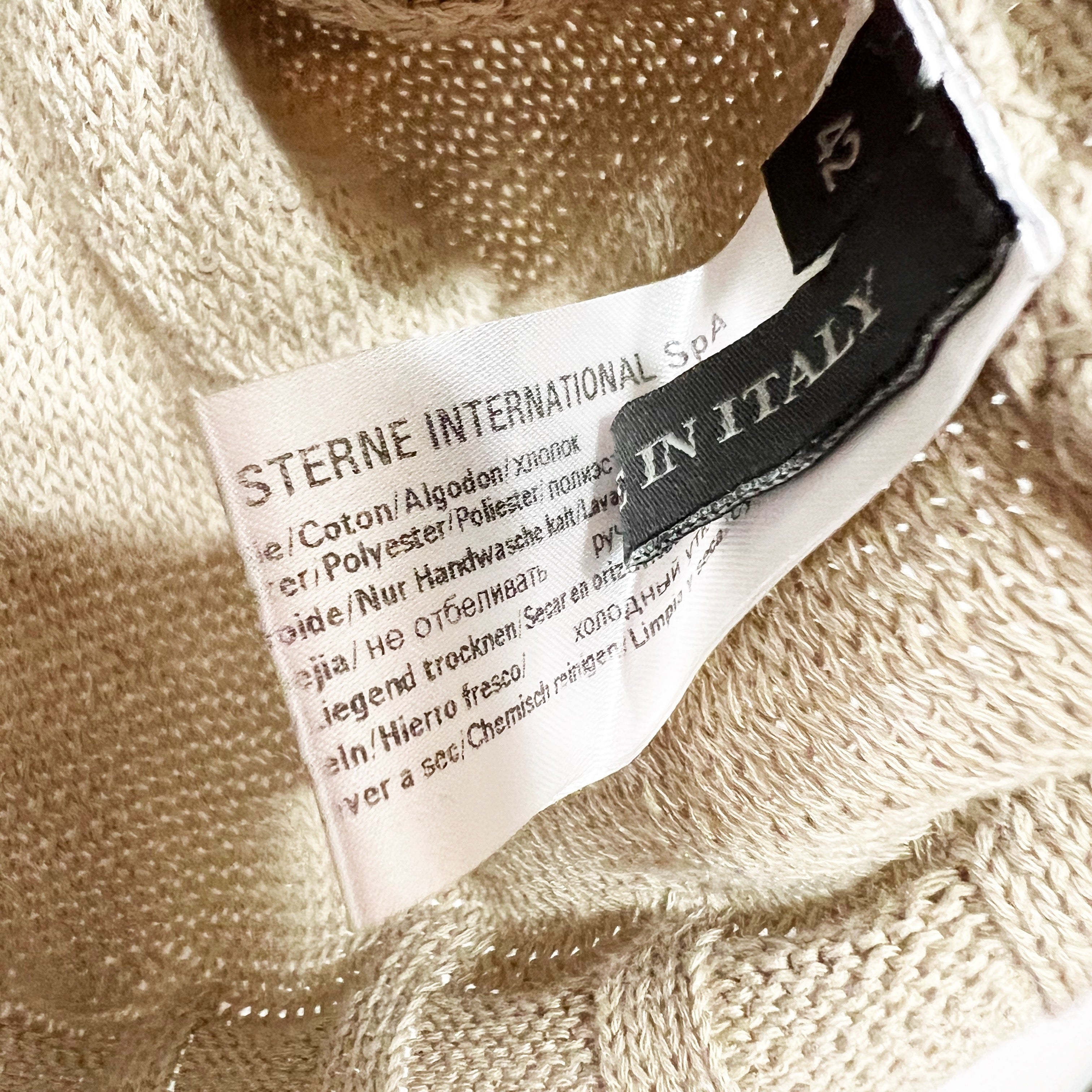 Lorena Antoniazzi Made In Italy Knit Stretch Sequin Embellished Cotton Sweater