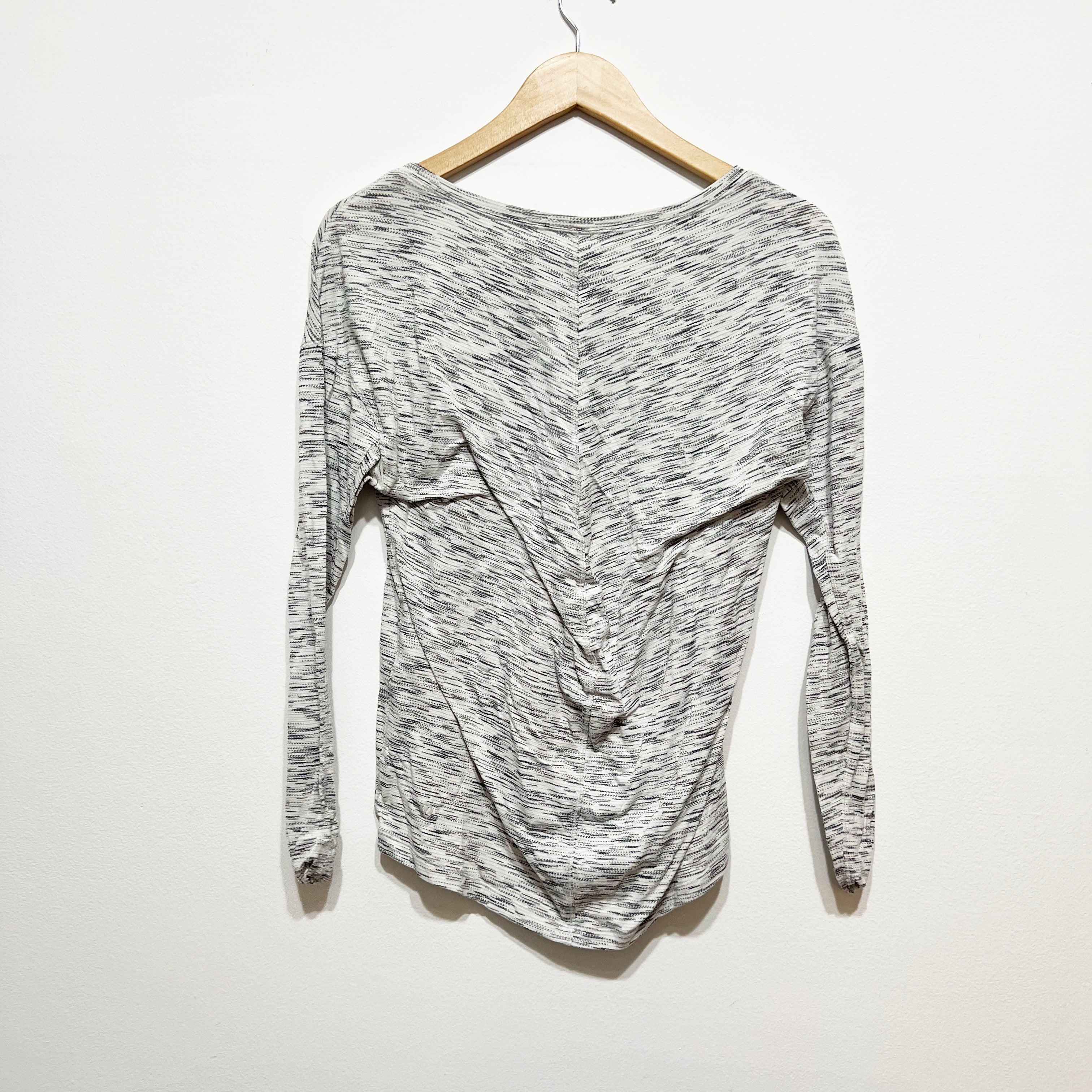 Lululemon Women's Meant To Move Long Sleeve Tiger Space Dye Black White Shirt S