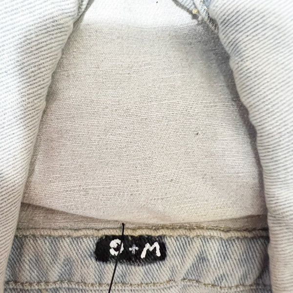 Wren + Glory With The Band You Are What You Listen To Denim Jean Jacket Small