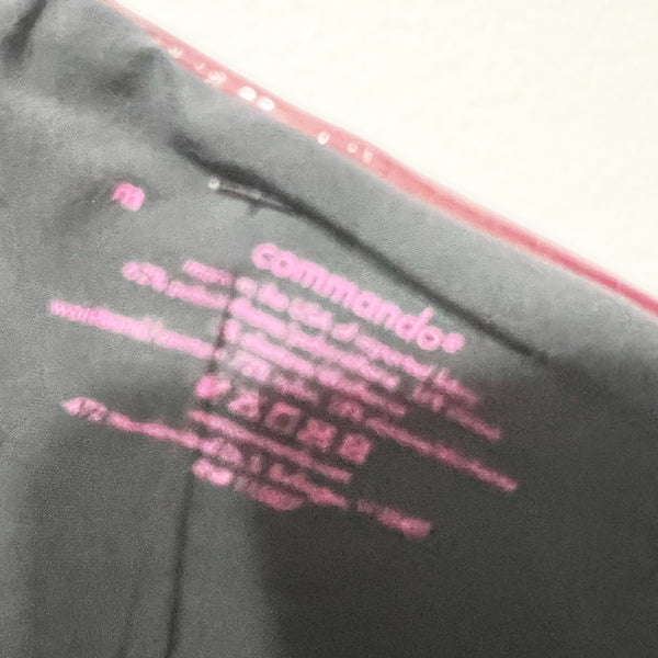 Commando Faux Vegan Patent Leather High Waisted Leggings Pants Burgundy Medium
