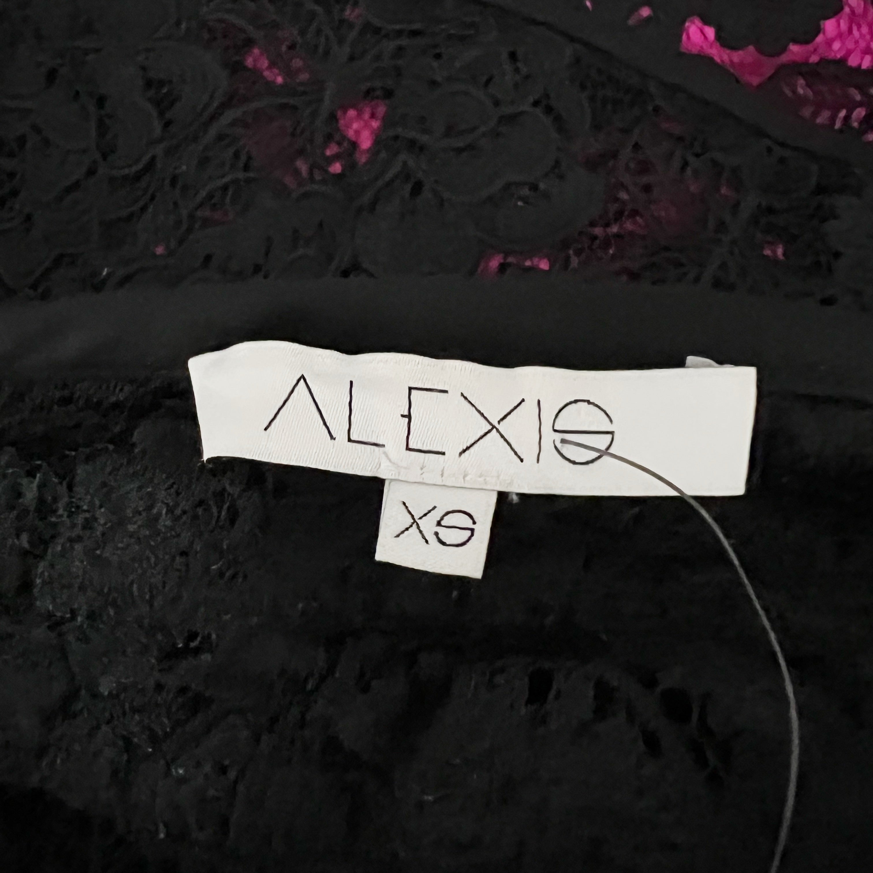 ALEXIS Crista Sheer Floral Flower Print Allover Lace Off The Shoulder Blouse XS