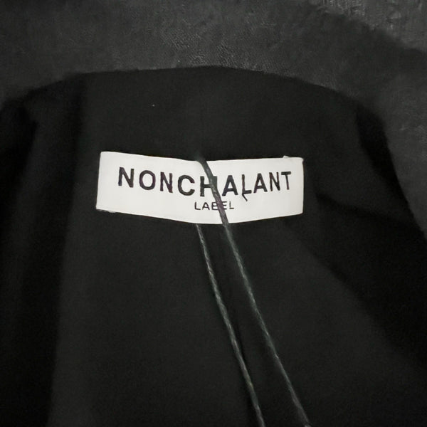 NEW Nonchalant Cyra Oversized Lapel Open Front Structured Blazer Jacket Gray S