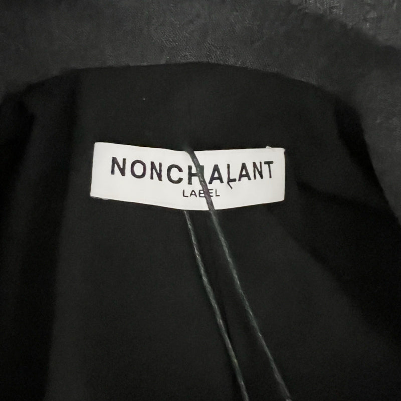NEW Nonchalant Cyra Oversized Lapel Open Front Structured Blazer Jacket Gray S