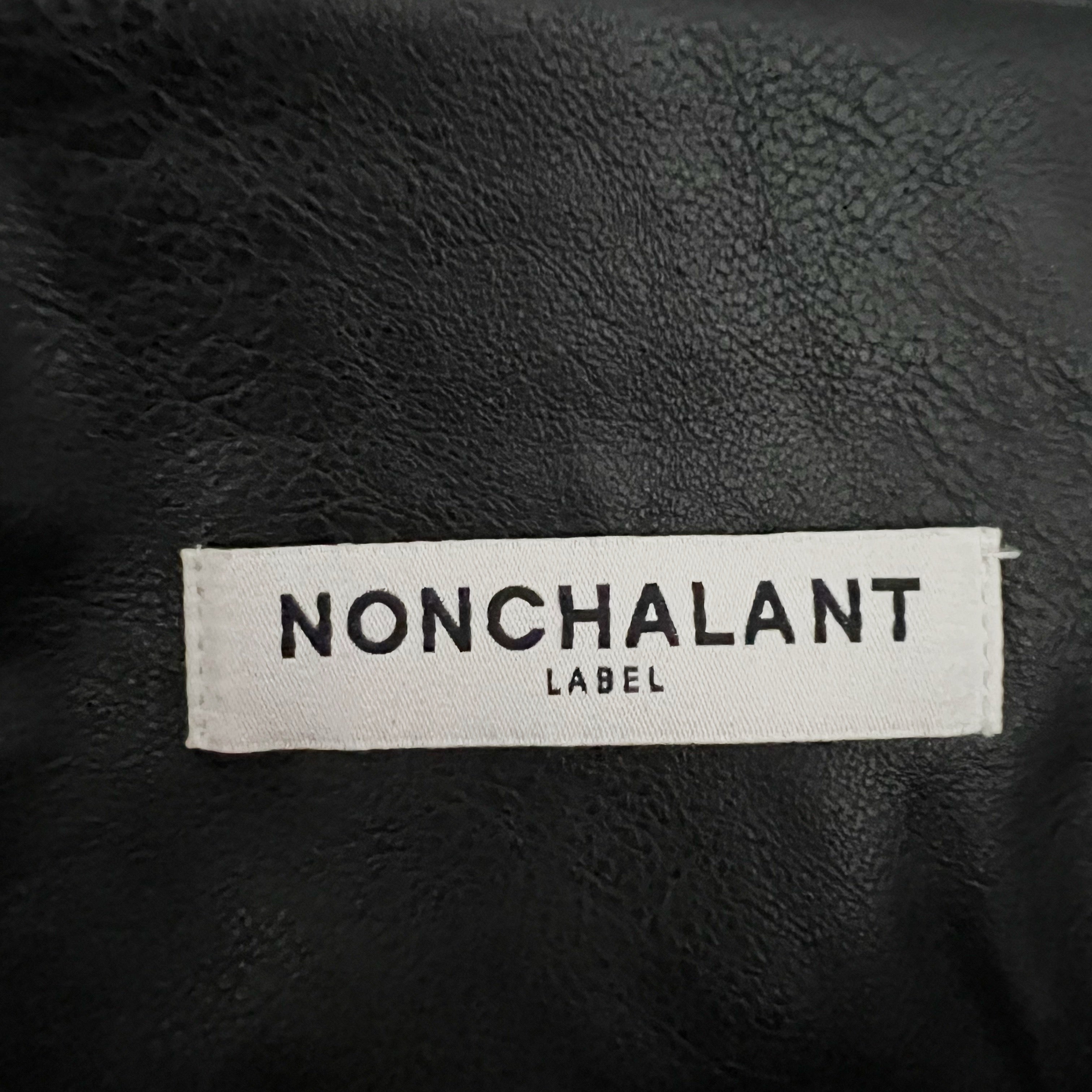 Nonchalant Phoenix Faux Vegan Leather Tailored Pleated Waist High Rise Pants XS