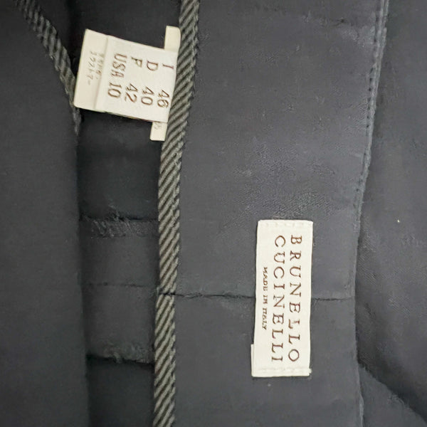Brunello Cucinelli Women's Made In Italy Cotton Stretch Ankle Crop Trouser Pants