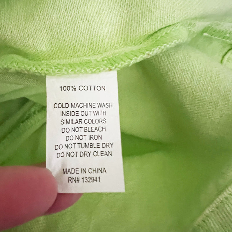 NEW Amanda Uprichard Dale Cotton Denim Side Slit Mini Skirt Skort Cucumber Green