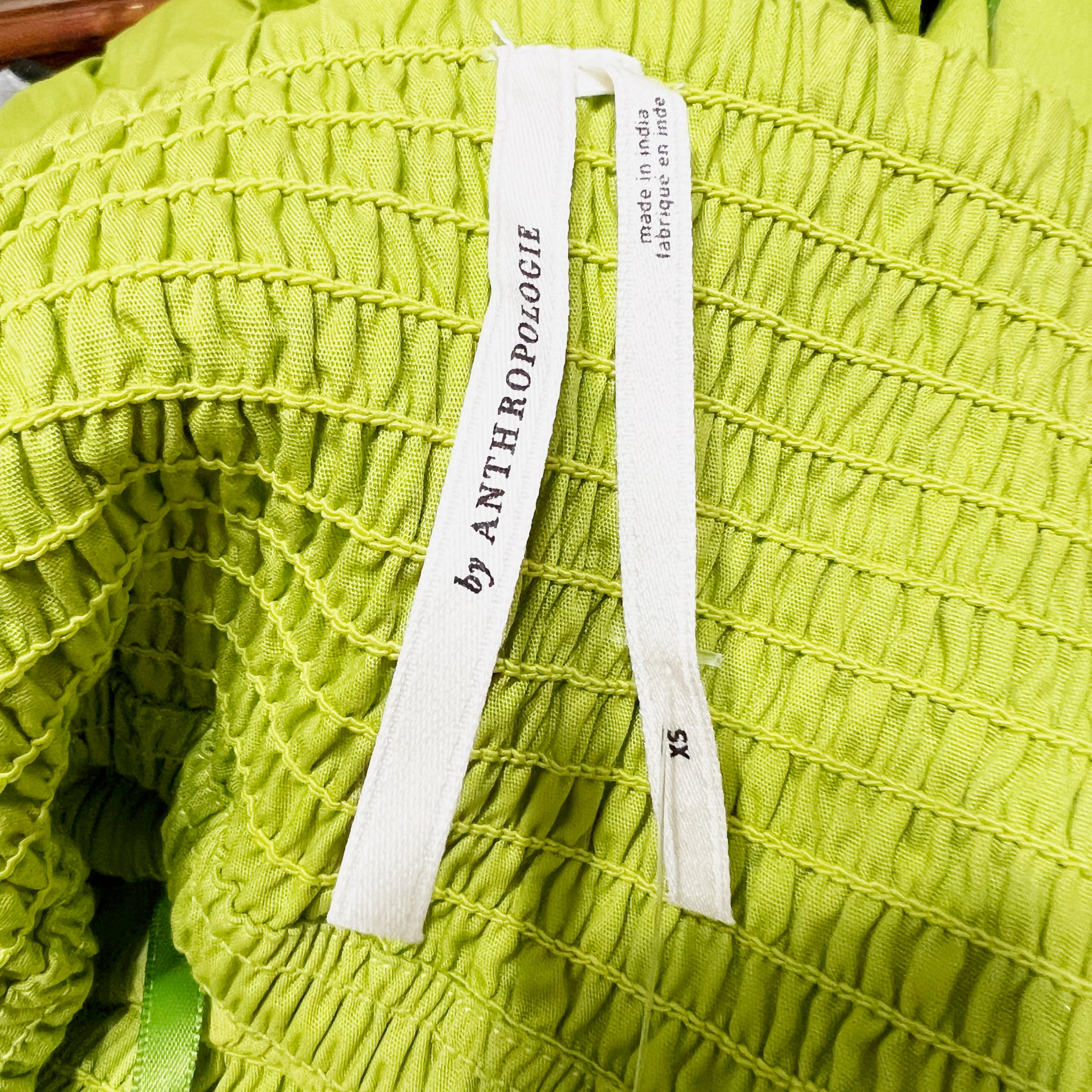 NEW Anthropologie V Neck Tiered Bubble Hem Tank Pullover Midi Dress Green XS