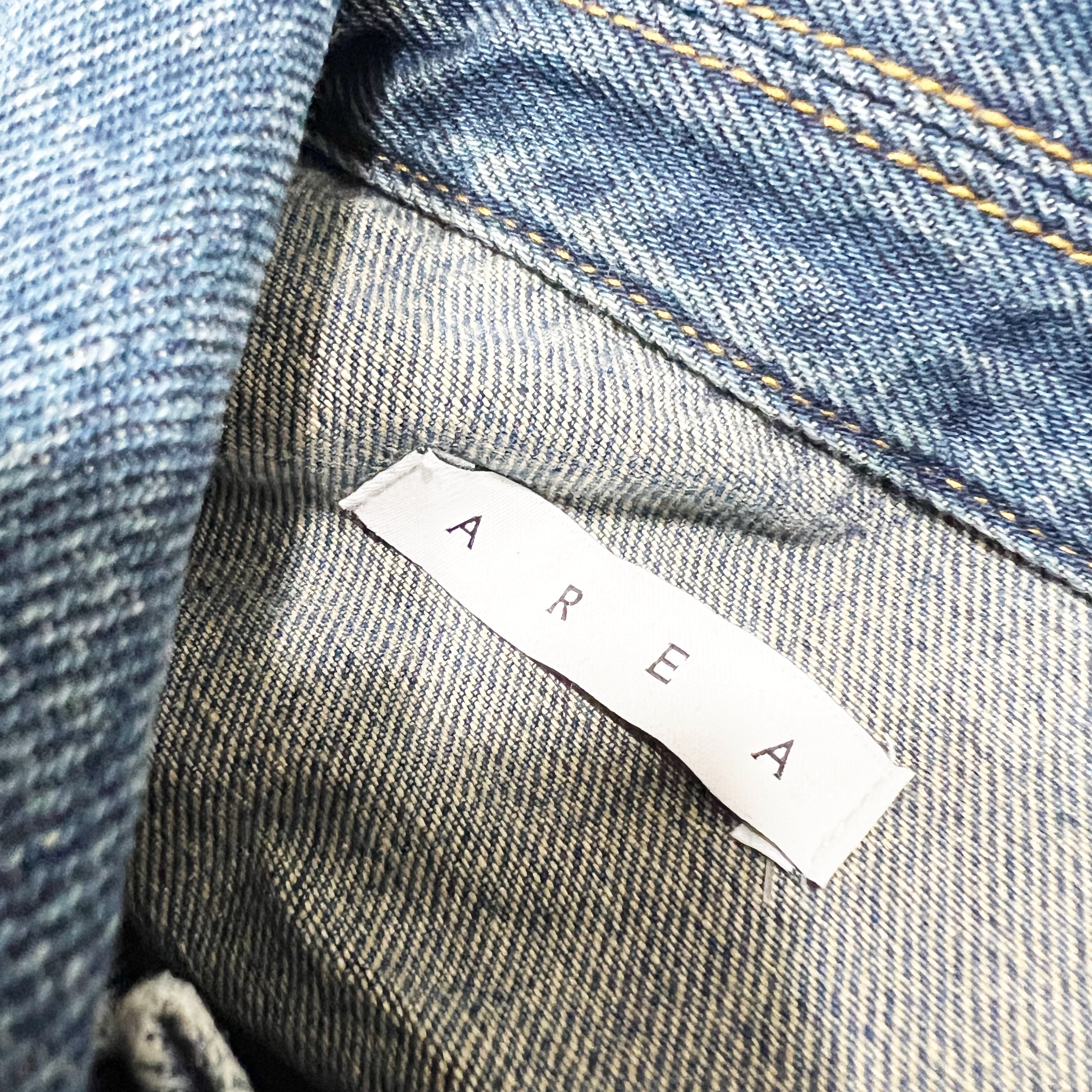 Area Cutout Crystal Jewel Diamond Embellished Denim Jean Cotton Jacket Blue XS