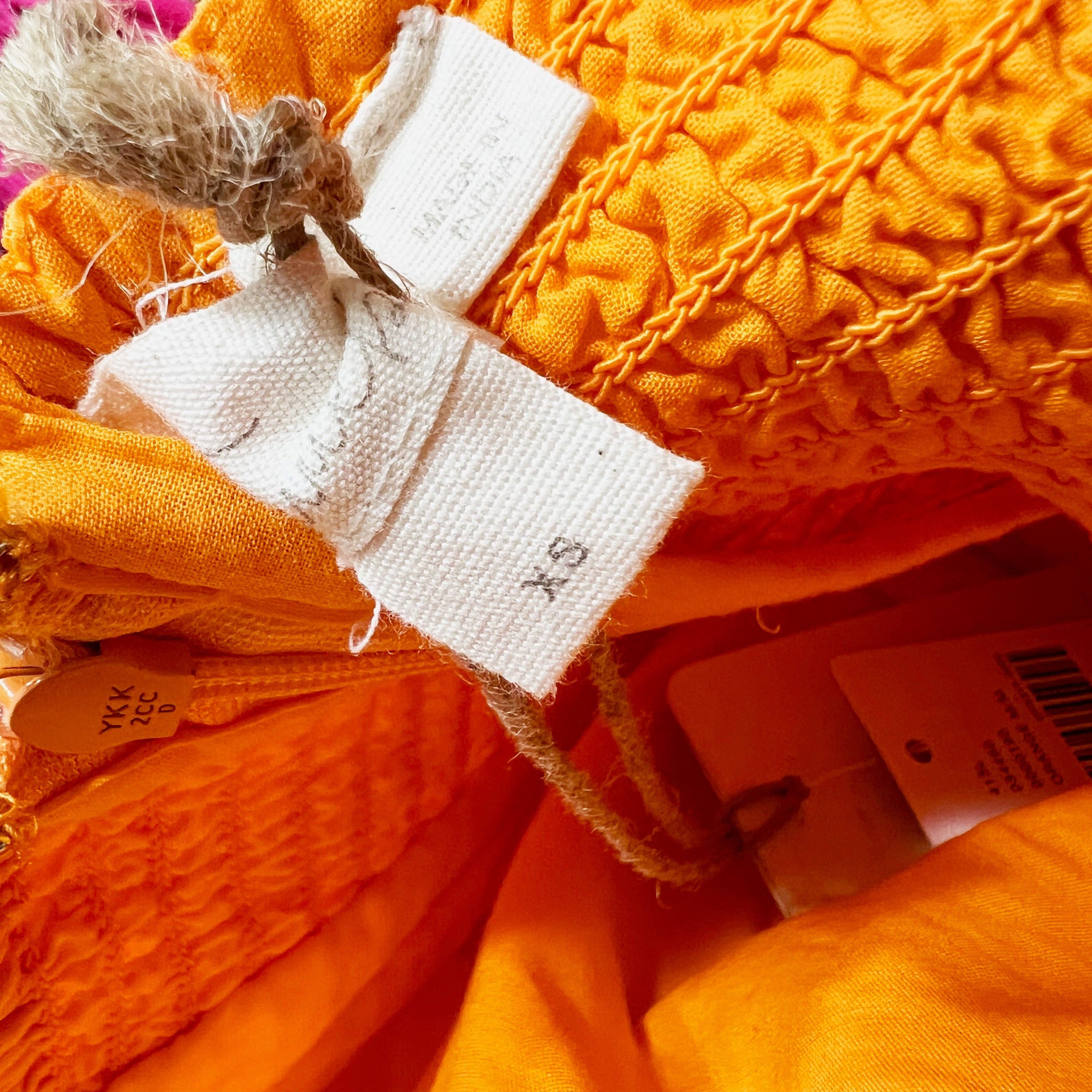 NEW Let Me Be Anthropologie Strapless Tiered Asymmetrical Hem Midi Dress Orange