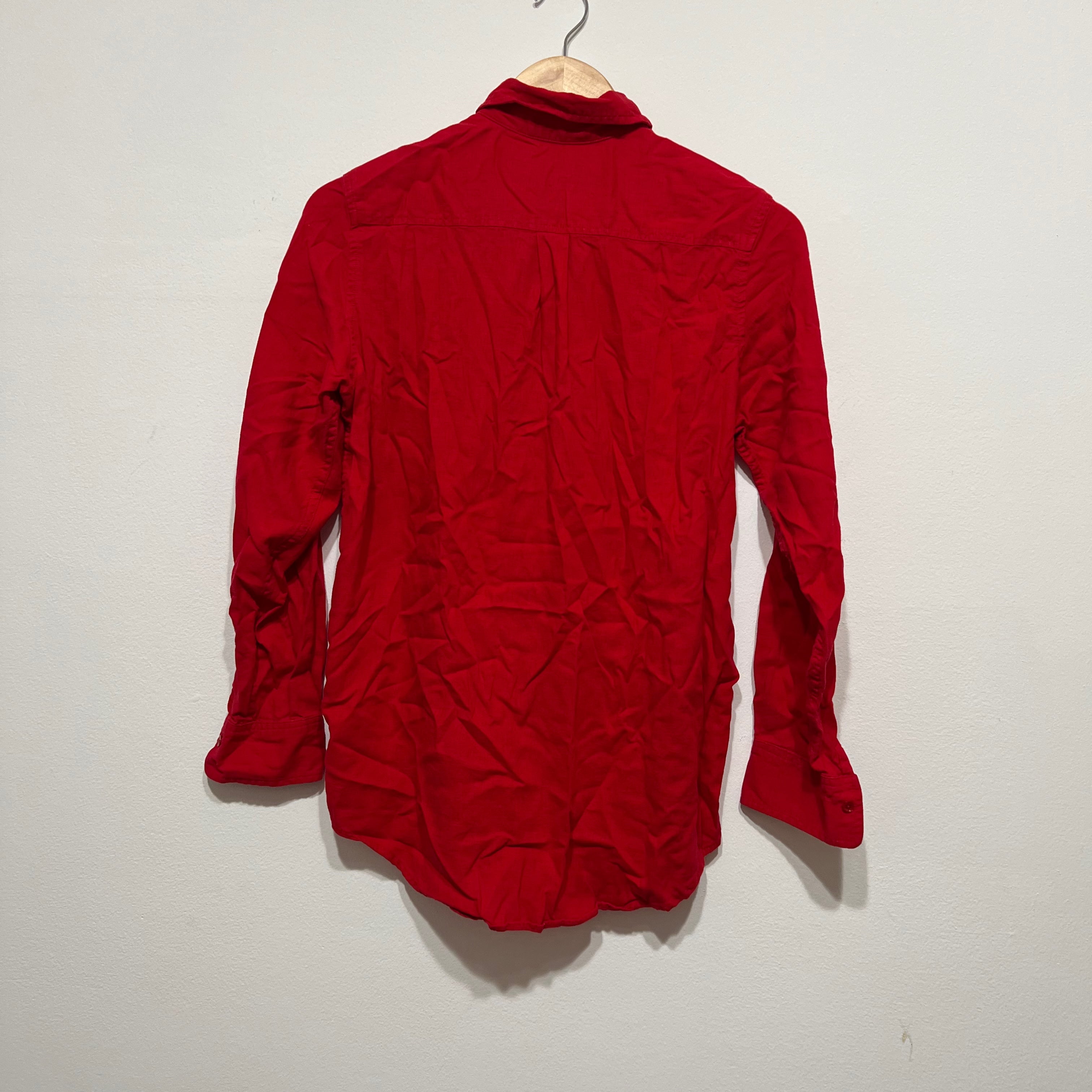 Babaton Aritzia Elizabeth Linen Blend Long Sleeve Button Down Collared Blouse