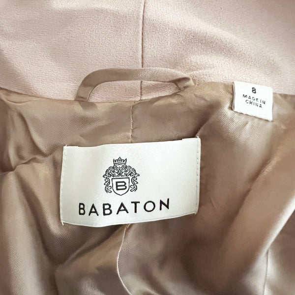 Babaton Aritzia Captain Open Cropped Shoulder Pad Blazer Jacket Kasha Taupe 8