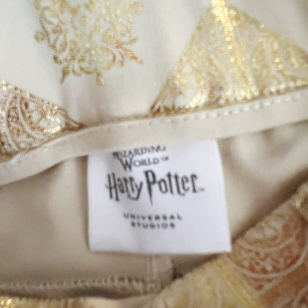 Wizarding World Of Harry Potter Universal Studios Gold Metallic Foil Print Pants