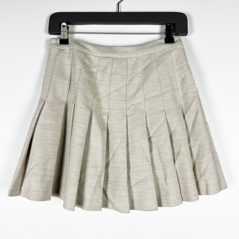 Wilfred Aritzia Juliet School Girl Cheerleader Pleated Mid Rise Mini Skirt Birch