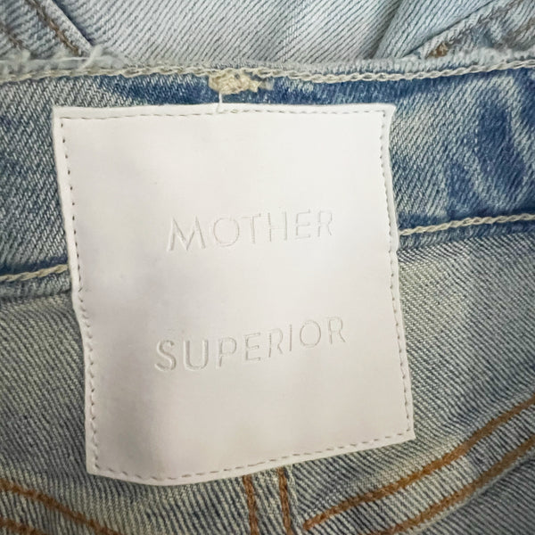 NEW Mother Denim Ultra High Waist Tomcat Kick Fray Cotton Mini Shorts I Confess