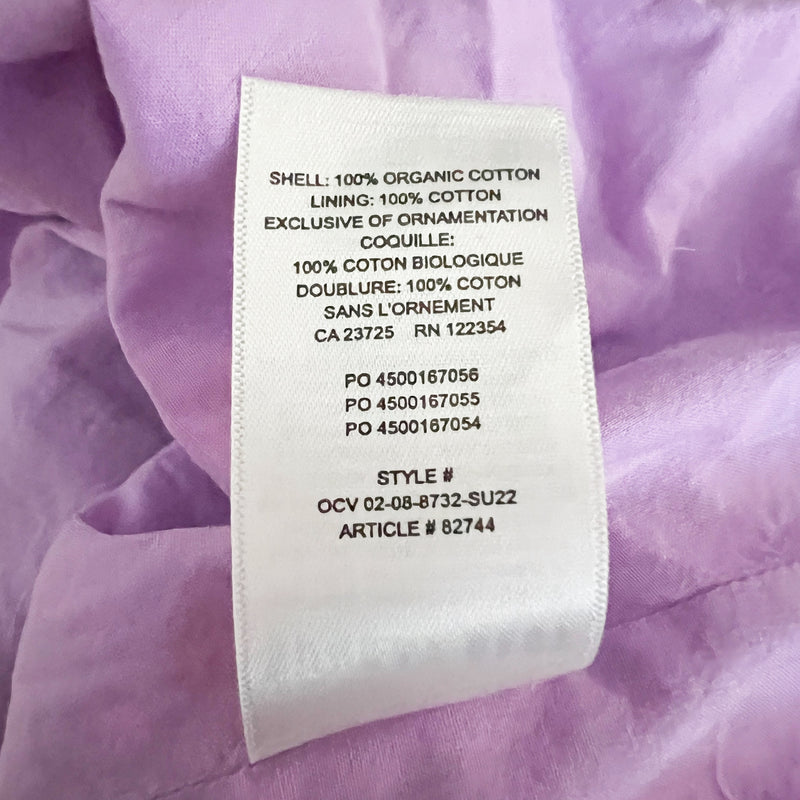 NEW Aritzia Sunday Best Angela Organic Cotton Tiered Ruffle Mini Dress Lilac XS