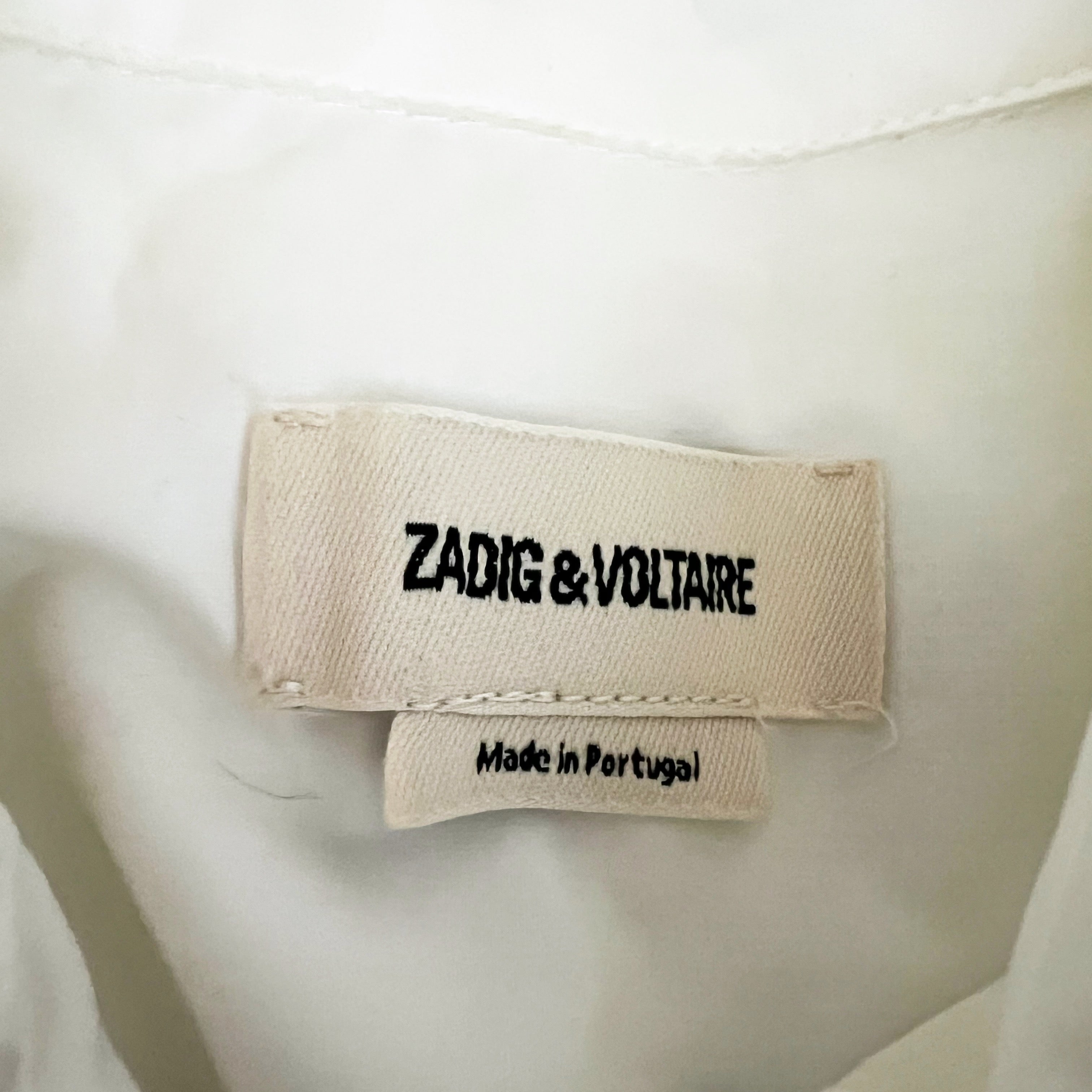 Zadig & Voltaire Women's Tais Pop Heart Graphic Cotton Button-Up Shirt in Blanc